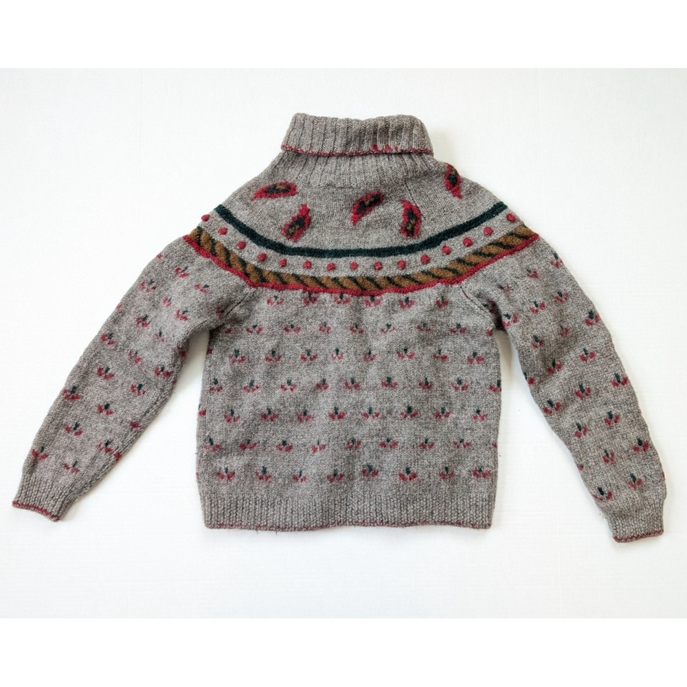 Vintage JG Hook Wool Sweater Turtleneck Womens Medium Wool Handknit - Picture 8 of 8